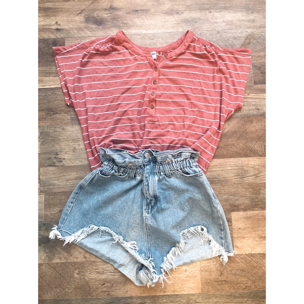 Pink and white comfy tee
